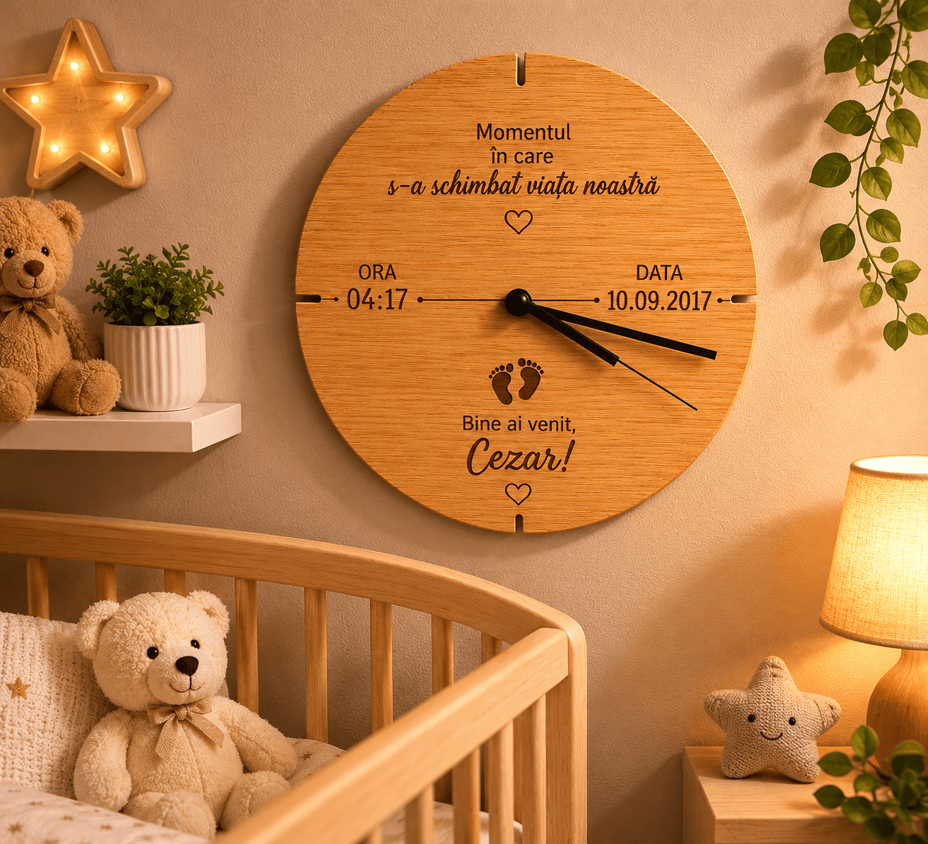 ceas personalizat cu data nașterii și nume copil ceas personalizat cu data nașterii și nume copil